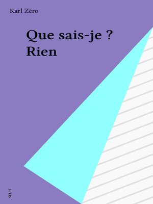 cover image of Que sais-je ? Rien